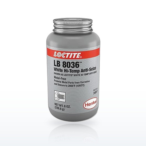 Loctite 302677 Anti-Seize Compounds, White High-Temp Anti-Seize, 8 oz Bottle