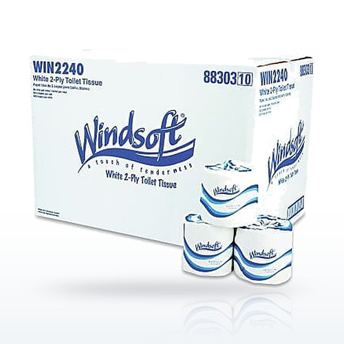 Windsoft® Septic Safe Bath Tissue, 3.75 in L, 4.5 in W, 500 Sheets Per Roll