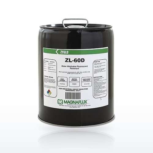 Magnaflux 1327240 Zyglo ZL-60D Water Washable Fluorescent Penetrant, 5 gal, Pail