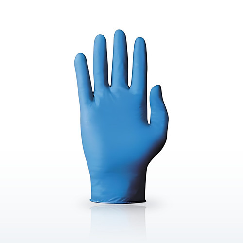 TouchNTuff 105126 Nitrile Powdered Disposable Gloves, Textured Fingers, 4.3 mil