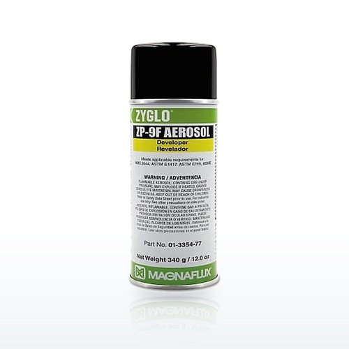 Zyglo ZP-9F Developer, Liquid Penetrant, Aerosol Can, 16 oz