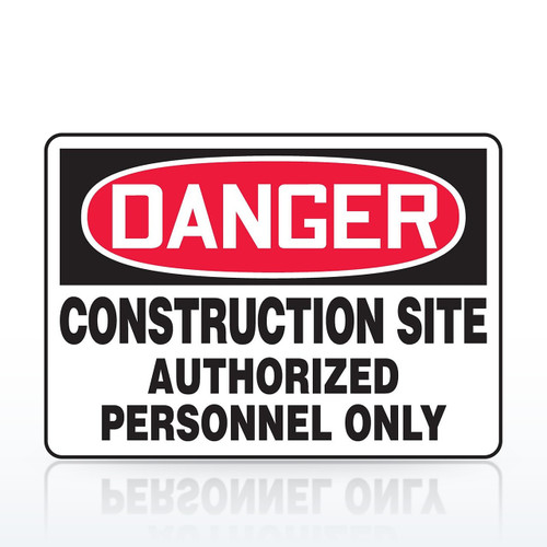 Accuform MADM003VA Safety Signs, Danger Construction Site Authorized Personnel