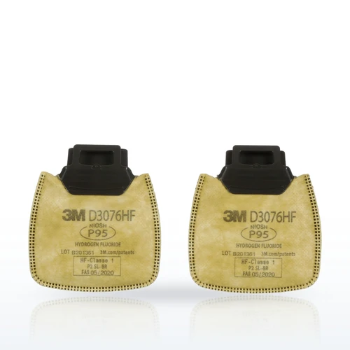 3M D3076HF Cartridge Respirators, Secure Click Particulate Filter, P95/HF