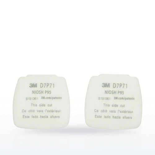3M D7P71 Cartridge Respirators, Secure Click Particulate Filter Pad, P95