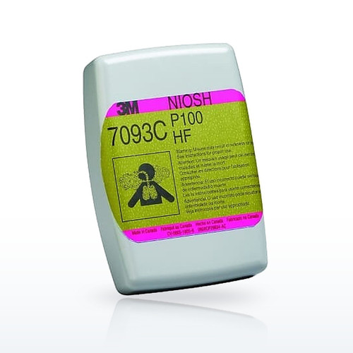 3M 7093CB Cartridge Respirators, Hydrogen Fluoride Cartridge/Filter, P100