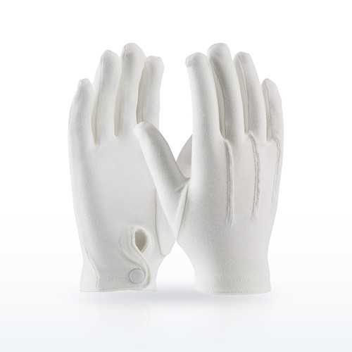 Cabaret 130-150WM Parade Gloves, 100% Cotton Dress Glove, Snap Closure