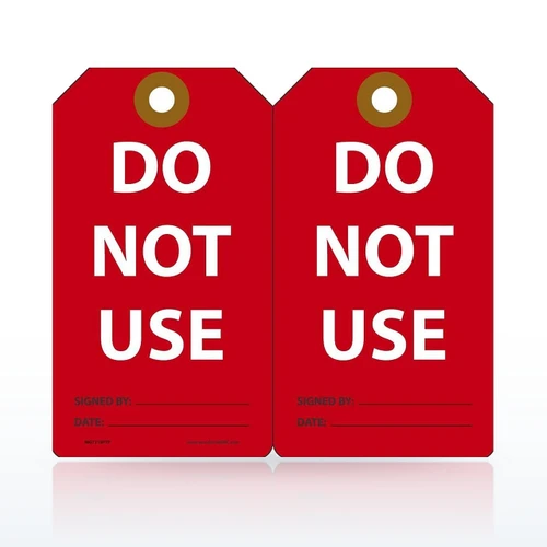 Accuform Safety Tags, Do Not Use Equipment Status Tag, Pack of 25