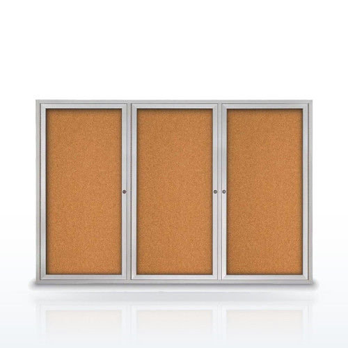 Accuform DTE237 Safety Signs, Enclosed Cork Bulletin Board, 3 Locking Doors