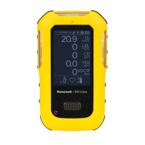 Honeywell BW Ultra Portable Oxygen, Combustible Gas, Carbon Monoxide And Ammonia Multi Gas Monitor, HU-X1W100M1A1-Y-N