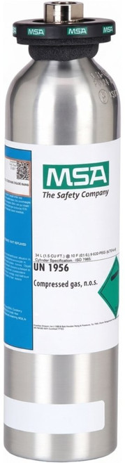 MSA 25PPM Ammonia Balance Air Portable Calibration Gas, 34 Liter Disposable Aluminum Cylinder, 711078