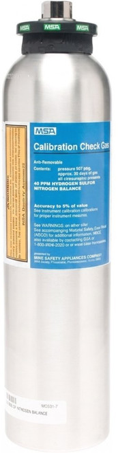 MSA 803498 Calibration Kits & Calibration Gas, Calibration Cylinder