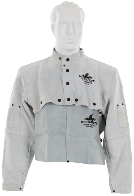 MCR Safety 38114MW Welding Apparel, Welding Gear, 14 Inch Leather Bib