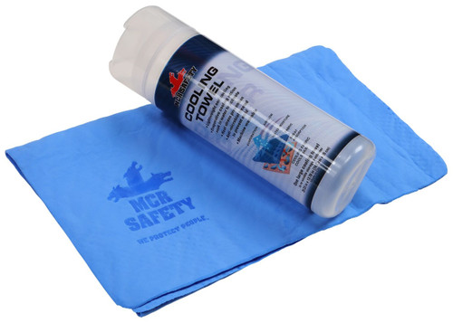 MCR Safety Cooling Gear, 1 Piece Blue Cooling Towel - CGT03