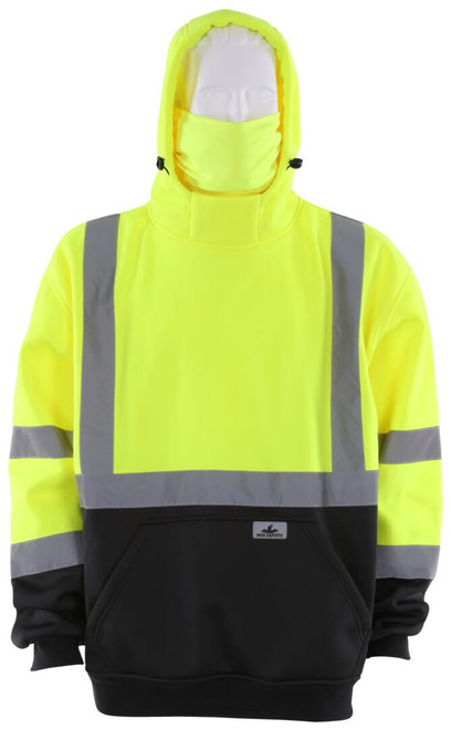 MCR Safety Luminator SSCL3LP Hi-Vis Vests, Hi-Visibility Hooded Sweatshirt