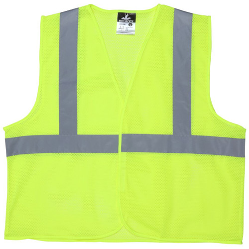 MCR Safety Luminator V2CL2ML Hi-Vis Vests, Hi-Vis Reflective Lime Safety Vest