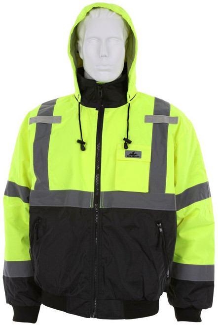 MCR Safety Luminator VBBCL3L Hi-Vis Rainwear, Hi-Vis Bomber Jacket
