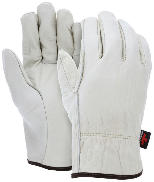 MCR Safety Leather Drivers Work Gloves, Select B Grade Unlined Grain Cow Leather - 3201