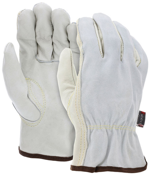 MCR Safety 32057 Leather Drivers Work Gloves