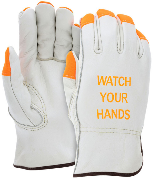 MCR Safety Leather Drivers Work Gloves, Competitive Value (CV) C+ Grade Grain Cowskin Leather - 3213HVI