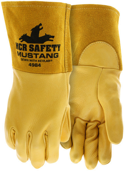 MCR Safety Mustang, Leather Mig / Tig Welding Work Gloves - 4984