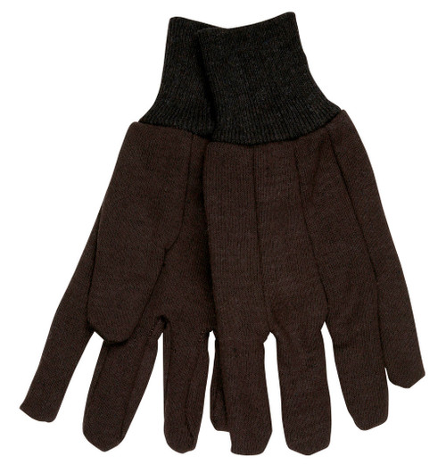 MCR Safety 7100 String Knit Gloves, ANSI A2, Brown Jersey Work Gloves