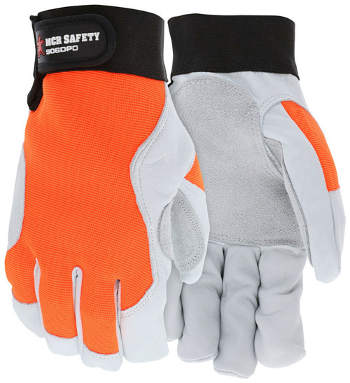 MCR Safety Mechanics Work Gloves, Rugged Grain Goatskin - 906DPO