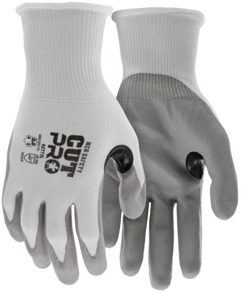 MCR Safety CutPro 92773 Cut Resistant Gloves, ANSI A4, Polyurethane Coated
