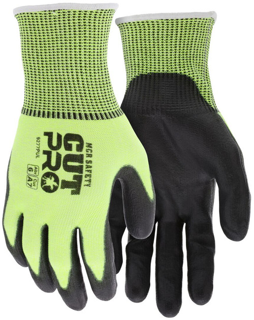 MCR Safety CutPro 9277PU Cut Resistant Gloves, ANSI A7, Polyurethane Coated