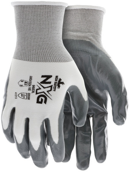 MCR Safety NXG­® Work Gloves, 15 Gauge White Nylon Shell - 9683