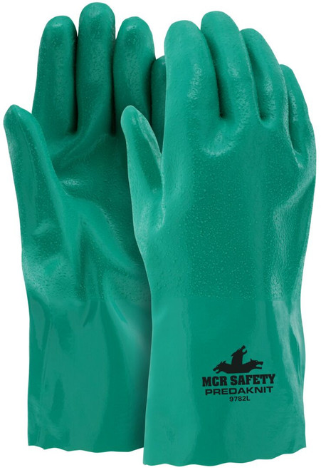 MCR Safety Predaknit 9782 Chemical Resistant Gloves, Nitrile Coated