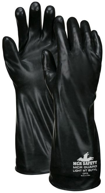 MCR Safety Guard CP7 Chemical Resistant Gloves, Butyl Coated