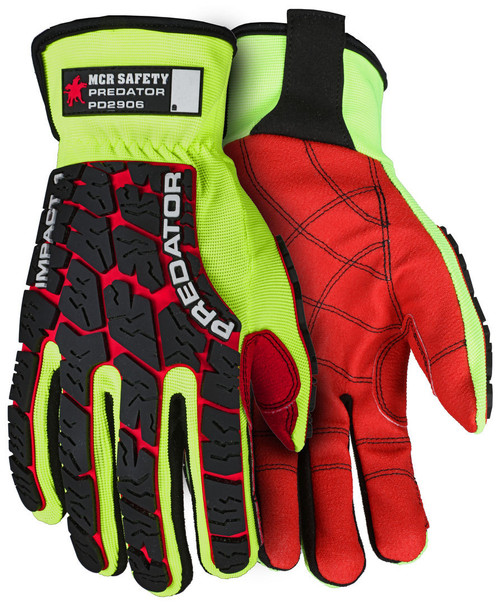 MCR Safety Predator Mechanics PD2906 Cut Resistant Gloves, ANSI A2, PVC Coated