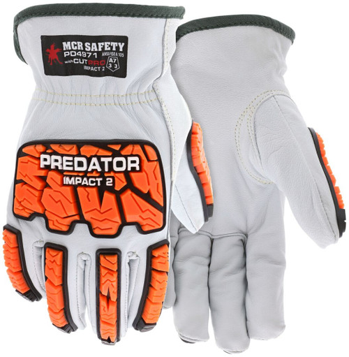 MCR Safety Predator® Mechanics Gloves, Goatskin Leather Drivers Work Gloves - PD4971