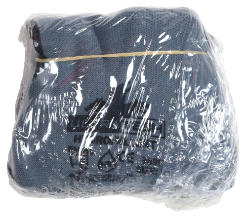 MCR Safety Vending Packaged Memphis UltraTech® HPT 15 Gauge Gray Nylon Shell Black HPT Palm   Wrapped and Banded Gloves for Vending - VP9699