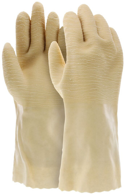 MCR Safety 6845 Rubber Coated Work Gloves, Crinkle Texture Finish, Latex Coated
