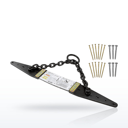 FallTech 7493A Roofing Anchors, Reusable Heavy Duty Chain Anchor for Wood