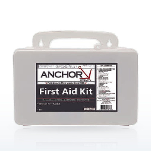 Anchor Brand 810-09-12P 10 Person First Aid Kit, ANSI Plastic Case, 111-Pc