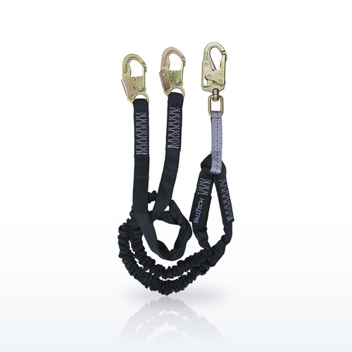FallTech 8246Y 6' Heavyweight Energy Absorbing Lanyard, Double-leg