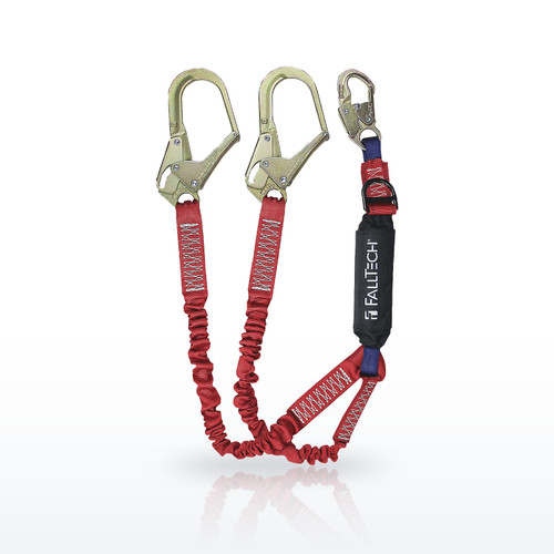 FallTech 8247ELY3D 6' Ironman 12' free fall Elasticated Energy Absorbing Lanyard
