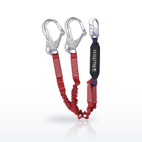 FallTech 8247EY3A 6' Ironman 12' free fall Elasticated Energy Absorbing Lanyard