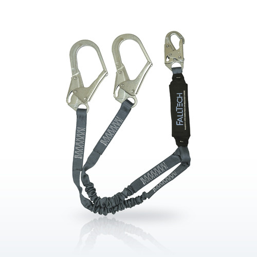 FallTech 8256ELY3 4½' to 6' ViewPack Elastic Energy Absorbing Lanyard