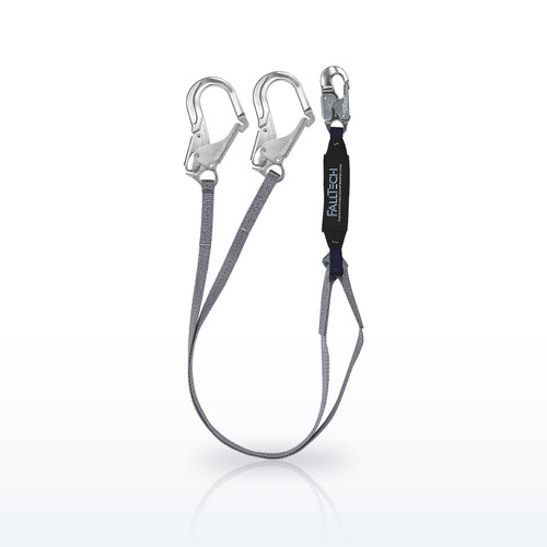 FallTech 826073A 6' ViewPack Energy Absorbing Lanyard, Double-leg