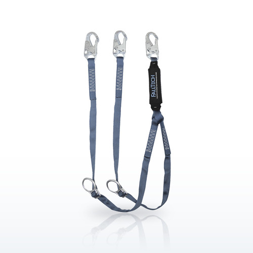 FallTech 826082D 6' ViewPack Tie-back Energy Absorbing Lanyard, Double-leg