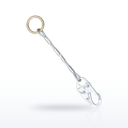 FallTech 8366C Lanyards, 18 Cable Dorsal D-ring Extender, Steel Snap Hook
