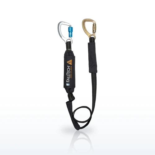 FallTech Carabiners, 6 ft Arc Flash Energy Absorbing Lanyard, Single-leg