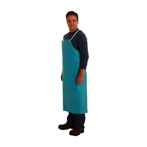 Ansell AlphaTec 56-102 Green Heavy Duty PVC Apron, 18 mil - 33 x 44 in
