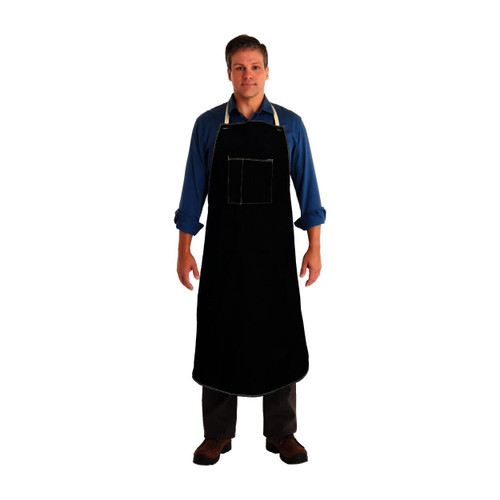 Ansell AlphaTec 57-003 Heavy Duty Denim Bib Apron, 28 x 36 in