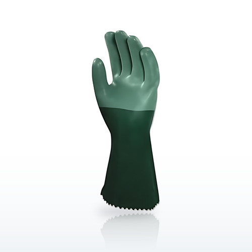 Ansell AlphaTec® 08-354 Neoprene Dipped Gloves, Rough Finish, Size 9, Green