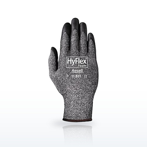11-801 Nitrile Foam Palm Coated Gloves, Size 10, Black/Dark Grey