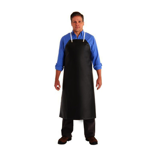 Ansell 950290 Chemical Resistant Clothing, AlphaTec Black Hycar Nitrile Apron